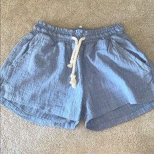NWT blue flowy beach shorts